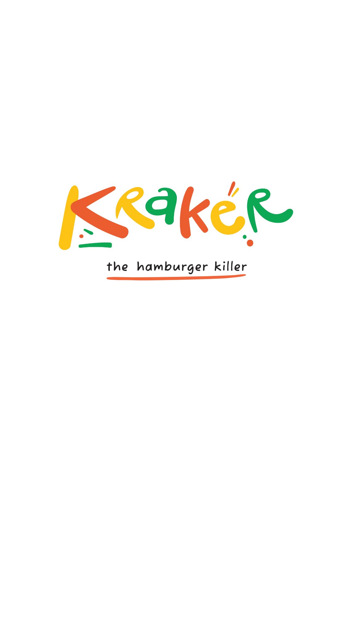 KRAKER hamburger killer logo
